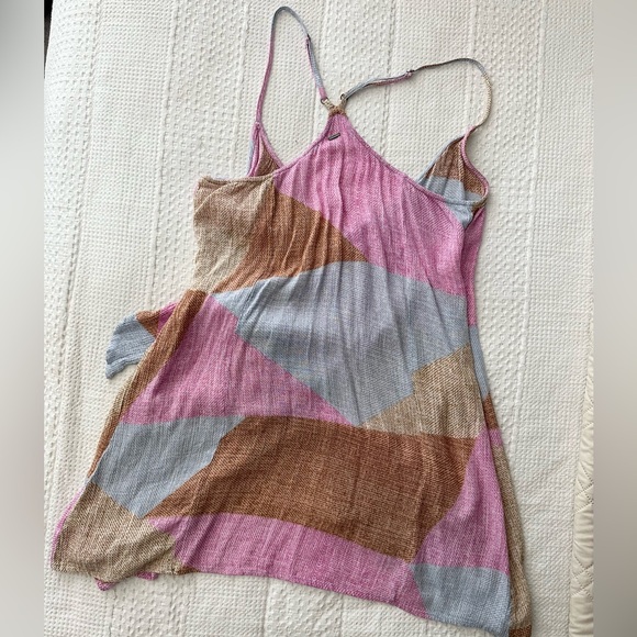 O'nNeill Marlo Beige Multi Print Wrap Dress - Picture 4 of 5